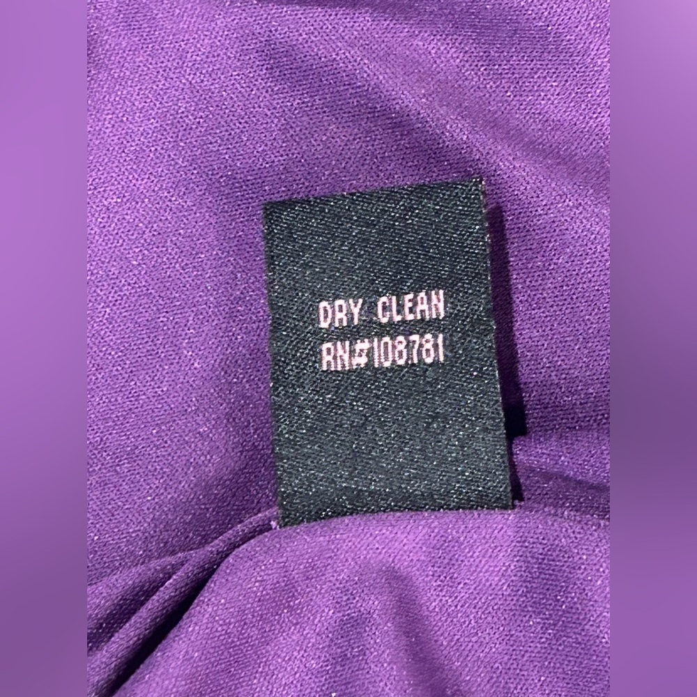 Aidan Mattox S 4 Purple Lace Sheath Dress Sleeveless Zip Back Cocktail Party - Picture 10 of 10
